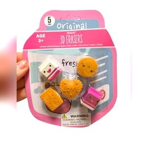 Premier 3D Erasers Set - Pink and Orange